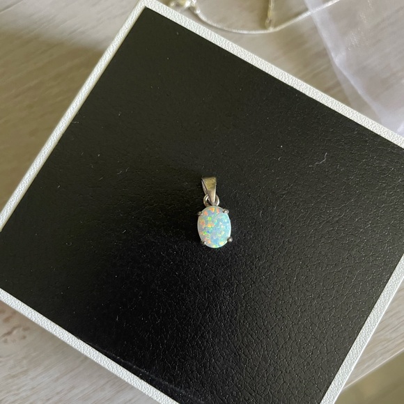 • Dainty Opal Pendant • - Picture 5 of 6